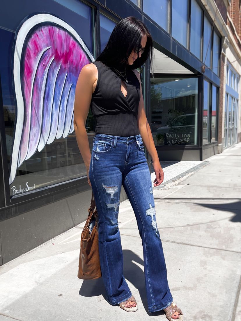 Shannon Mid Rise Flare Jeans